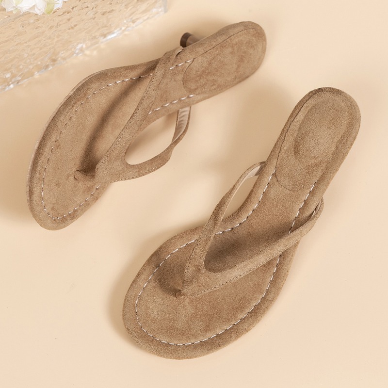 Women Brown Heeled Sandals wit - Sewing Nylon ulasan dan harga