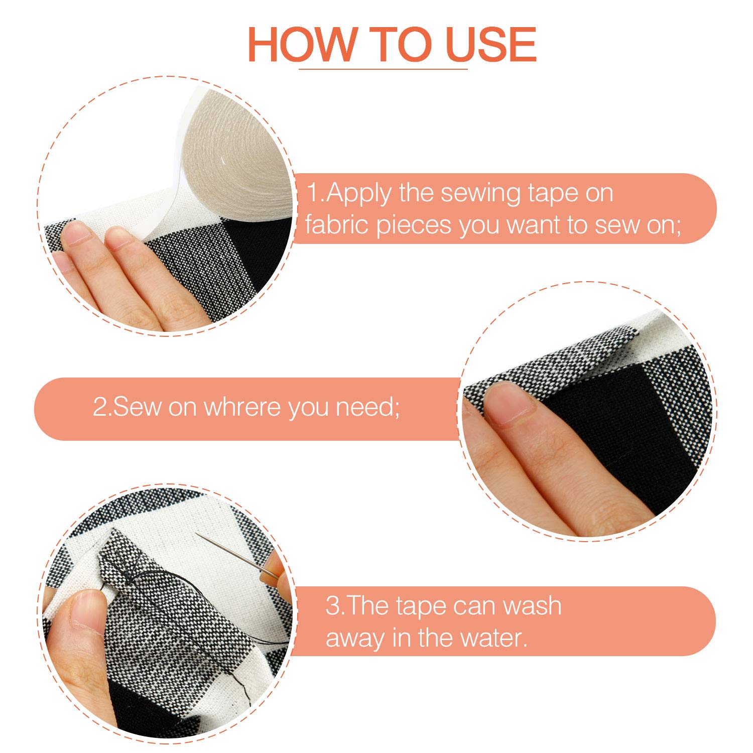 20m Water Soluble Adhesive Tap - Sewing Label ulasan dan harga