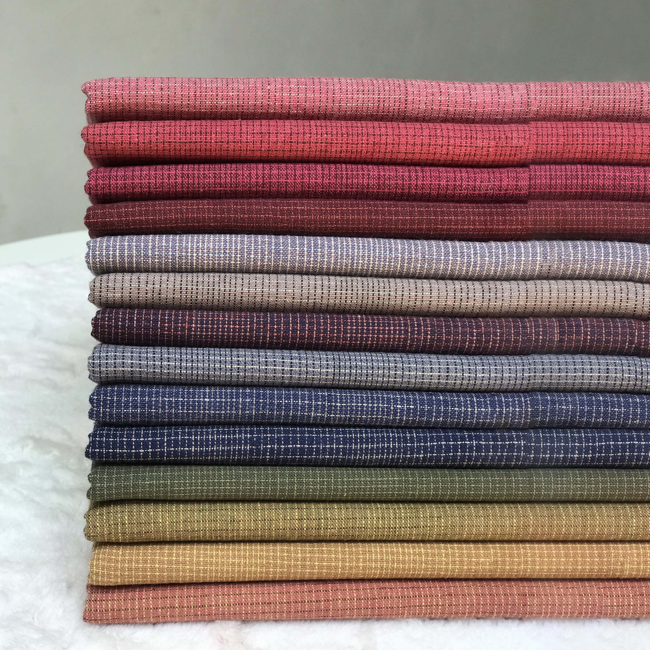 Japanese Yarn-Dyed Sewing Fabr - Sewing Tweed Fabric ulasan dan harga