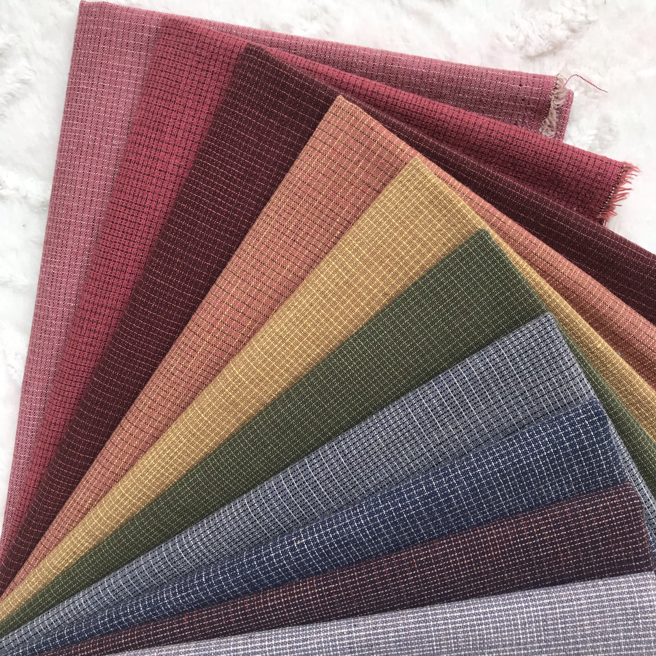 Japanese Yarn-Dyed Sewing Fabr - Sewing Tweed Fabric ulasan dan harga