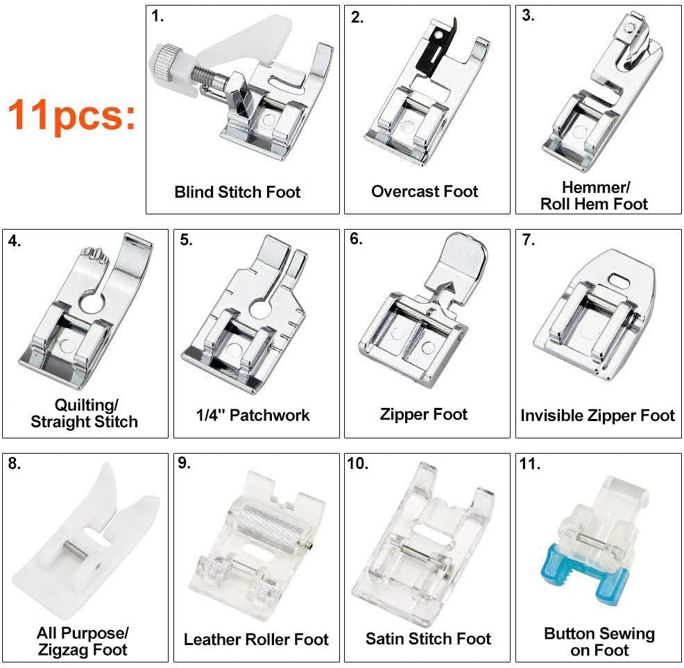 11Pcs Presser Feet Set - Walki - Textile Sewing Machines ulasan dan harga