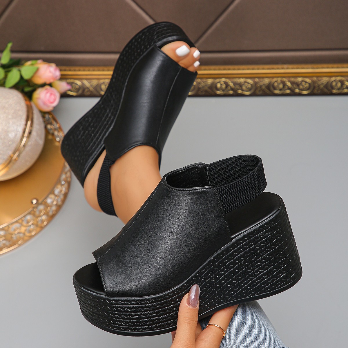 Women Sandals High Quality Sum - Elastic Waistband Roll ulasan dan harga