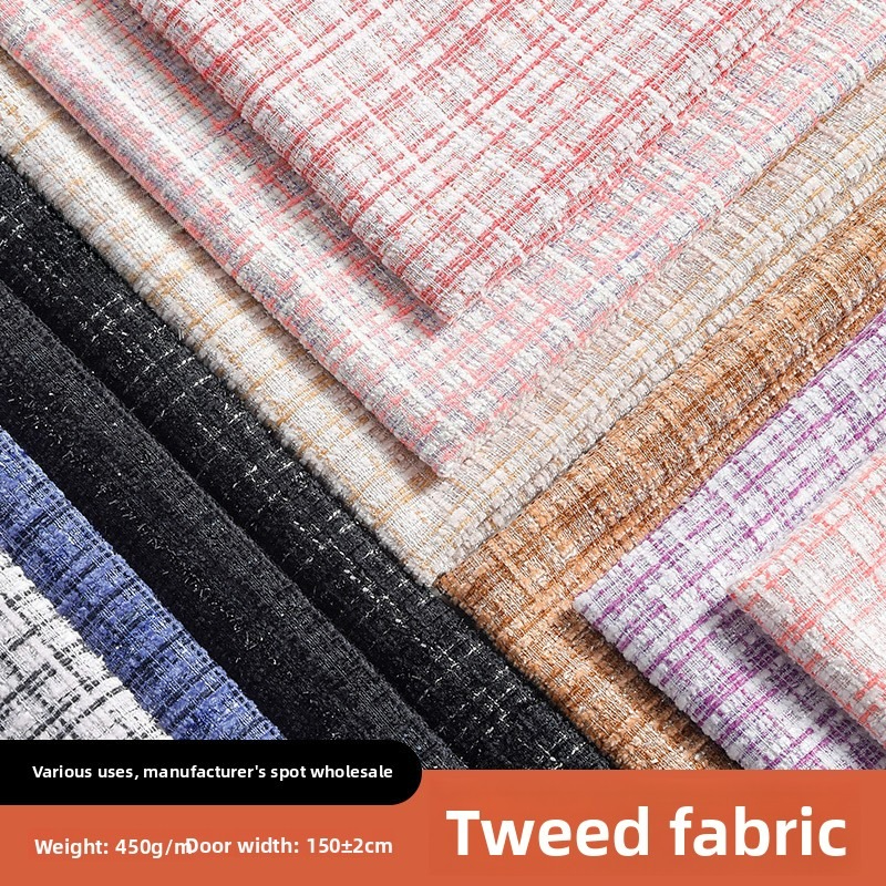 Silver Lurex Tweed Fabric By T - Sewing Tweed ulasan dan harga