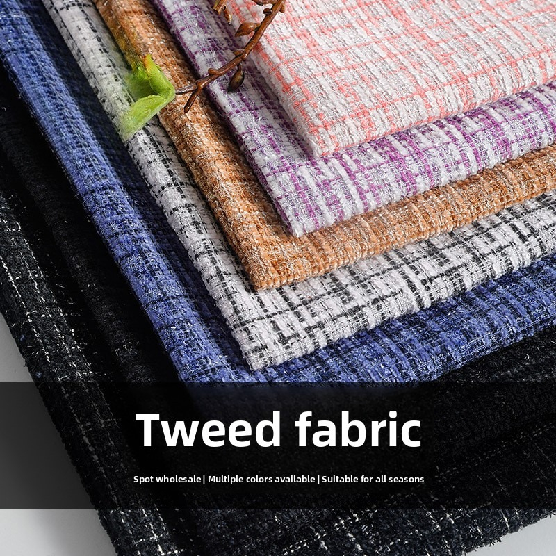 Silver Lurex Tweed Fabric By T - Sewing Tweed ulasan dan harga