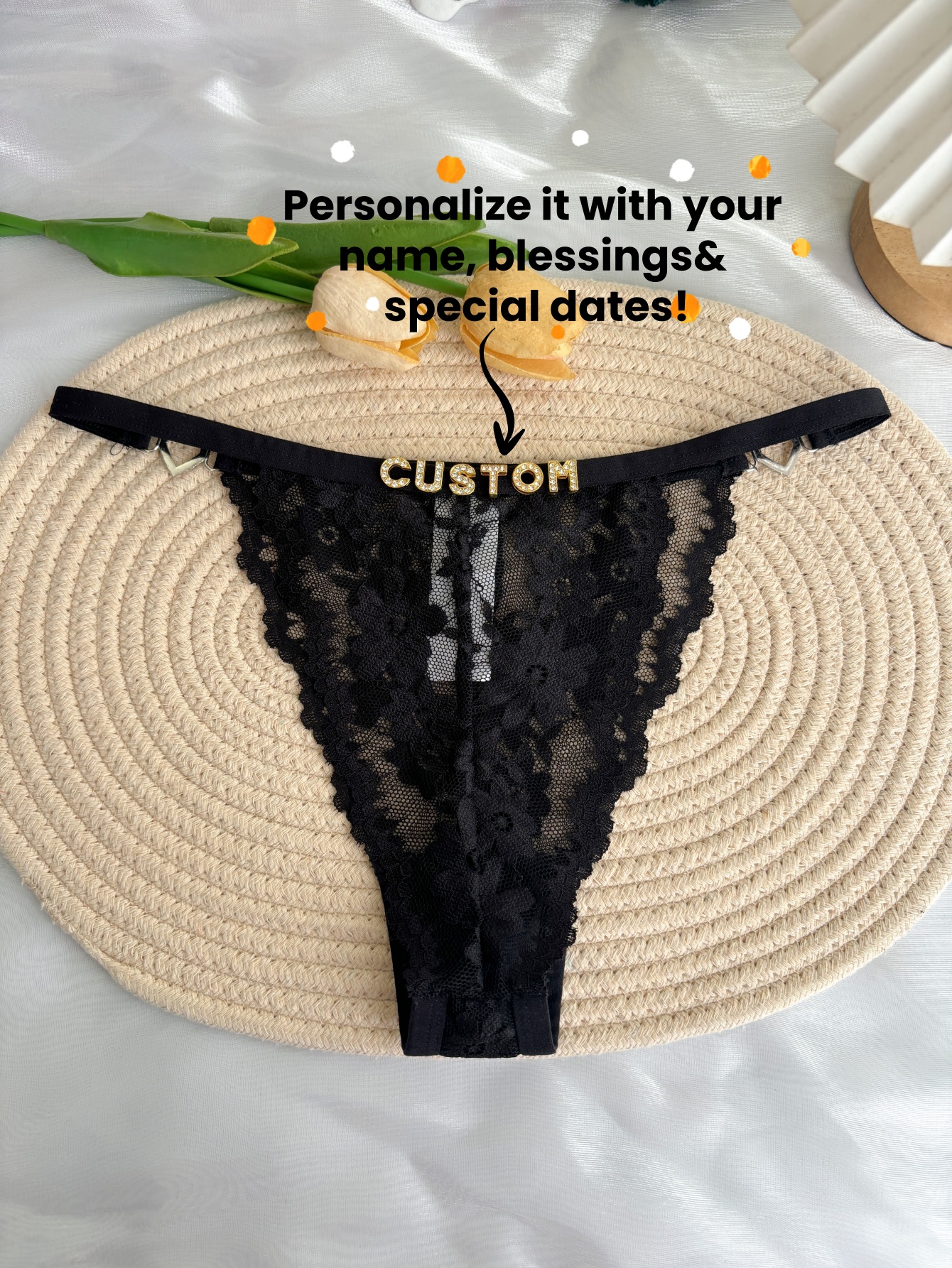 Custom Rhinestone Letter Name  - Sewing Nylon ulasan dan harga