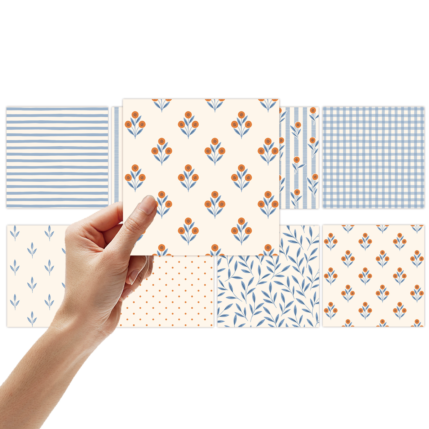 8 Sheets Fresh Plaid Scrapbook - Pattern Tissue Paper ulasan dan harga
