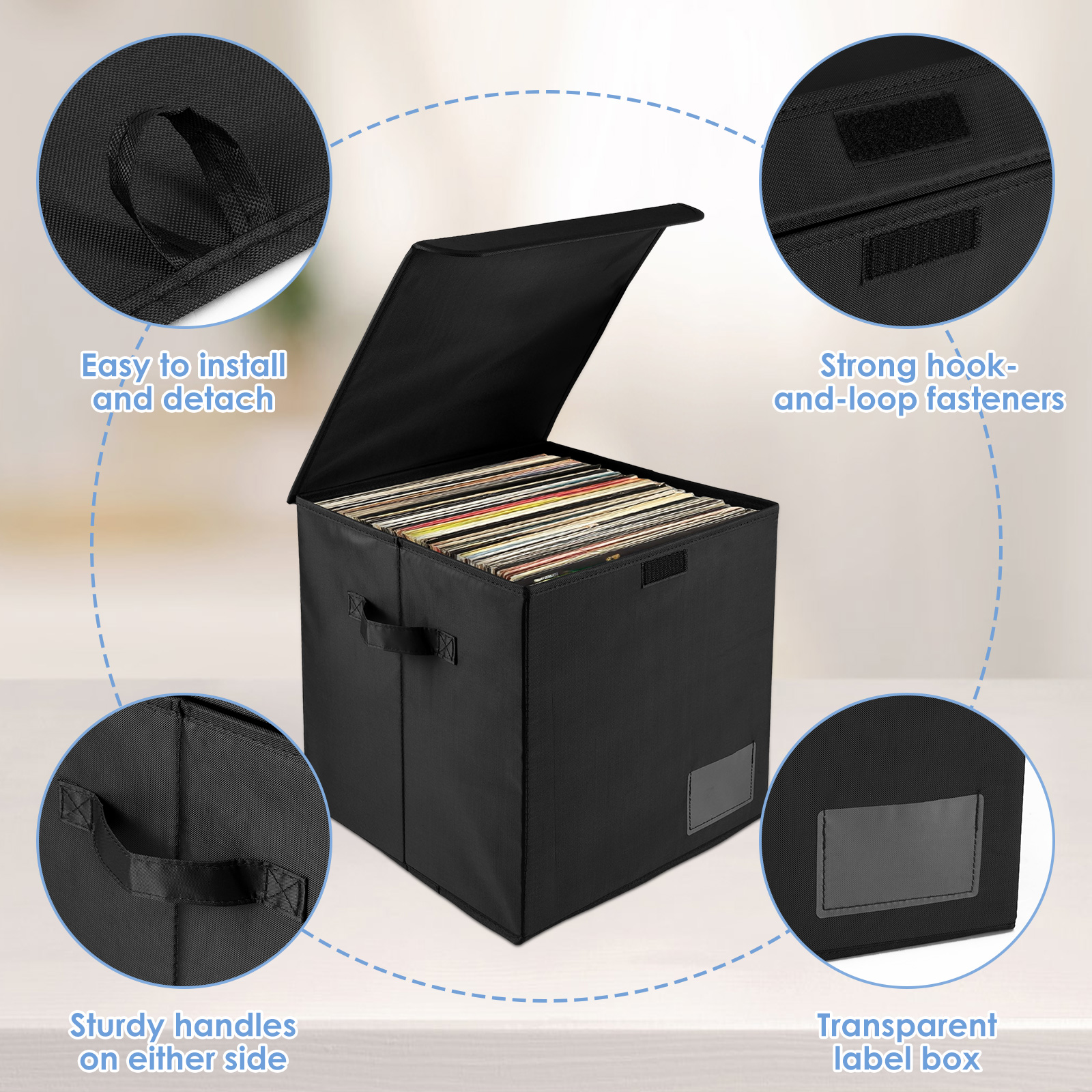 1/2Pcs Vinyl Record Storage Bo - Sewing Label ulasan dan harga