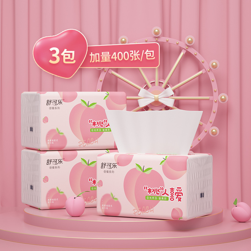 Cute Peach Pattern Facial Tiss - Pattern Tissue Paper ulasan dan harga