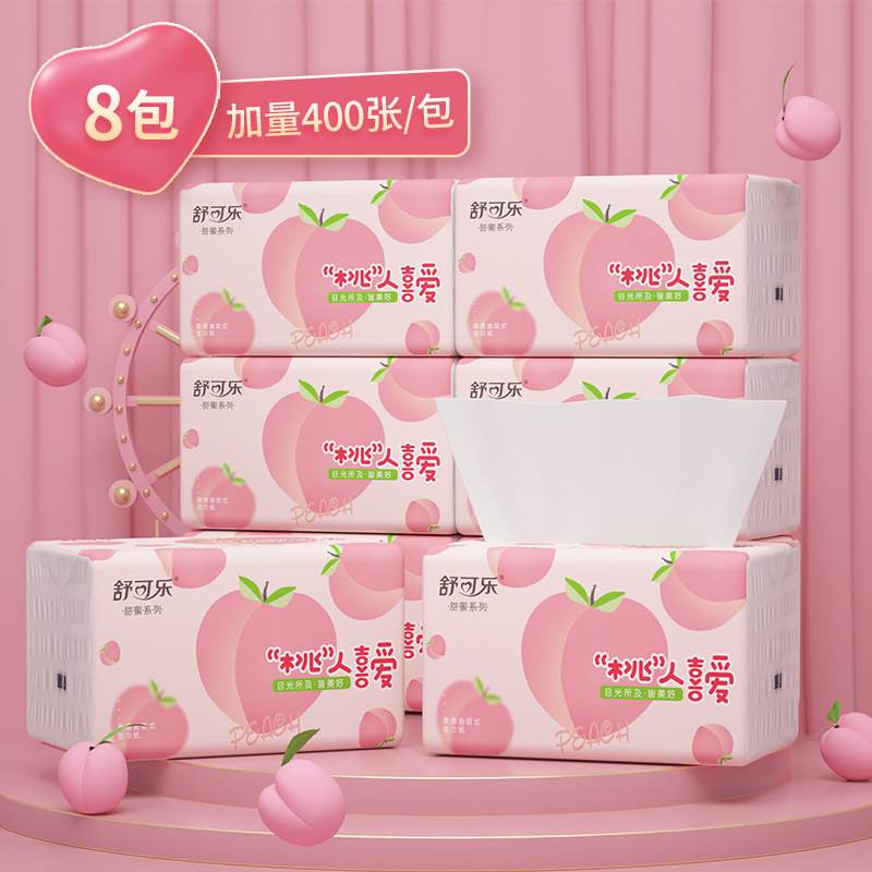 Cute Peach Pattern Facial Tiss - Pattern Tissue Paper ulasan dan harga