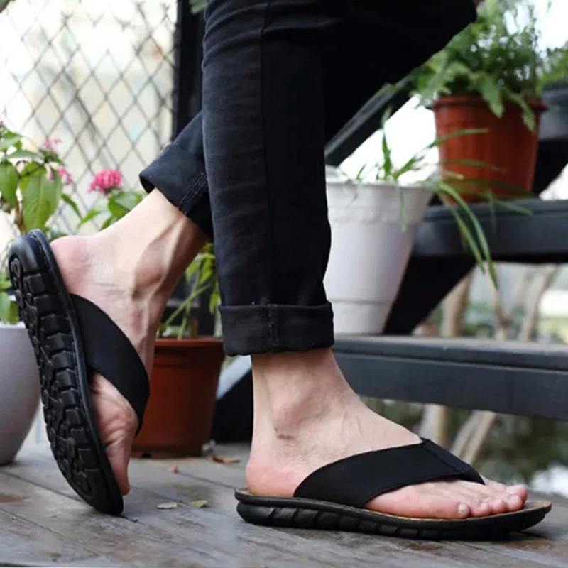 Summer Shoes Men Slippers Genu - Sewing Net ulasan dan harga