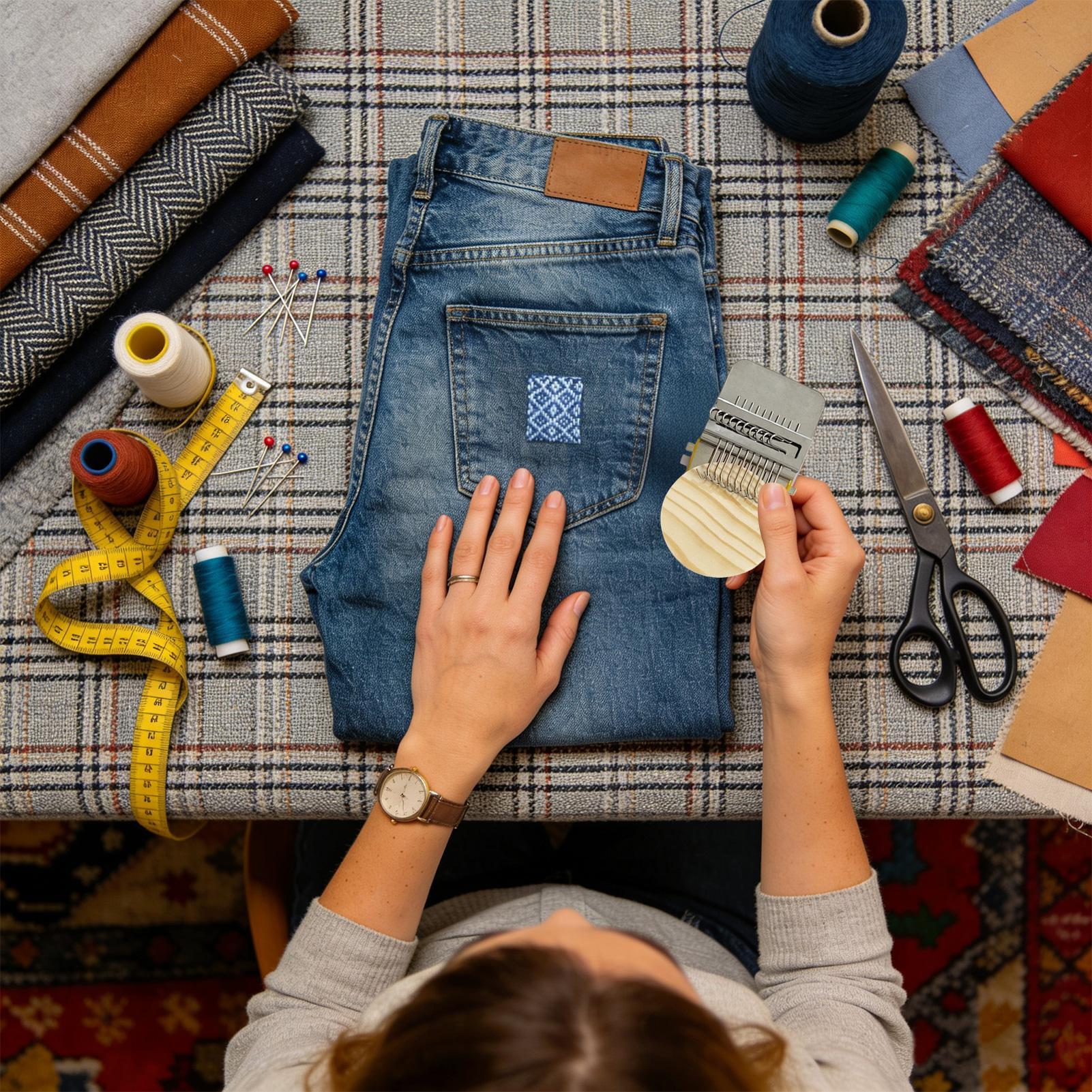 Portable Patch Maker Kit Knit  - Textile Sewing Kit ulasan dan harga