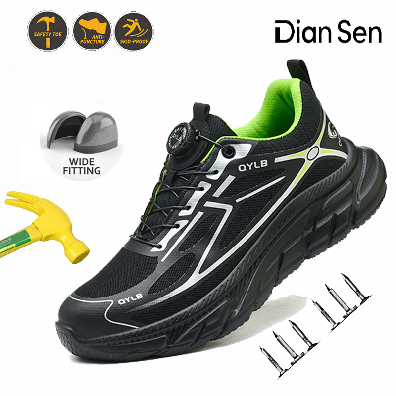 Mens Work Safety Boots Steel T - Sewing Nylon ulasan dan harga