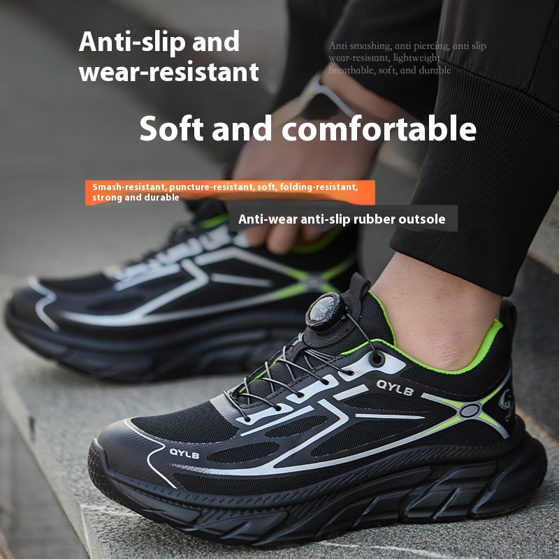 Mens Work Safety Boots Steel T - Sewing Nylon ulasan dan harga