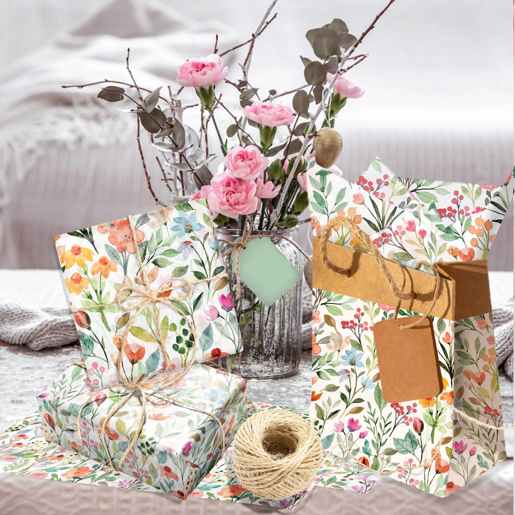 15/35pcs Flower Tissue Paper S - Pattern Tissue Paper ulasan dan harga