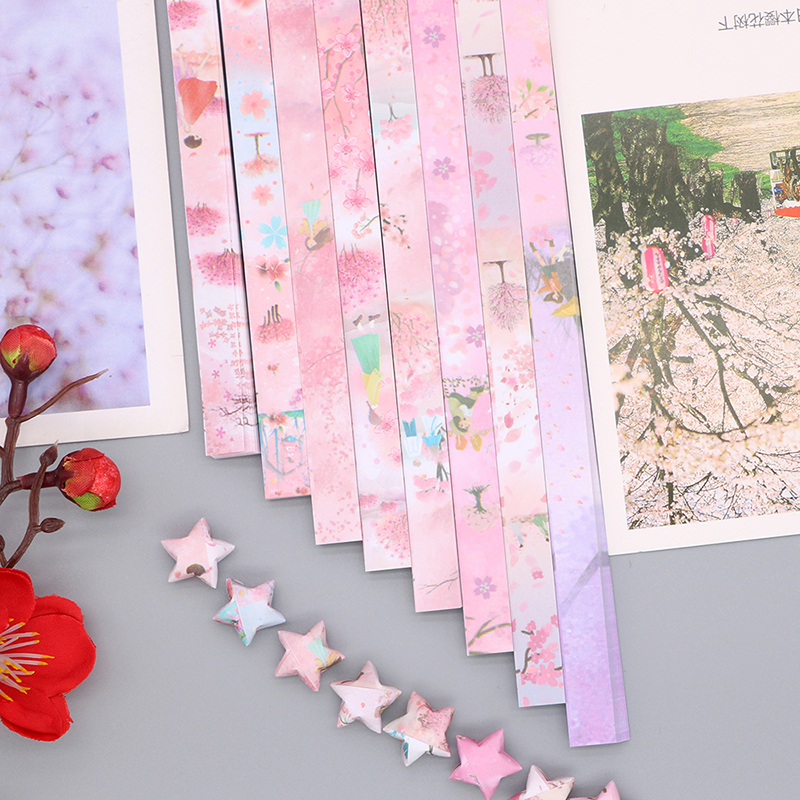 540 Sheets Sakura Origami Star - Pattern Tissue Paper ulasan dan harga