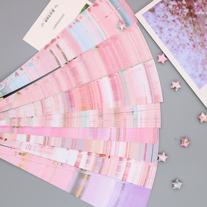 540 Sheets Sakura Origami Star - Pattern Tissue Paper ulasan dan harga