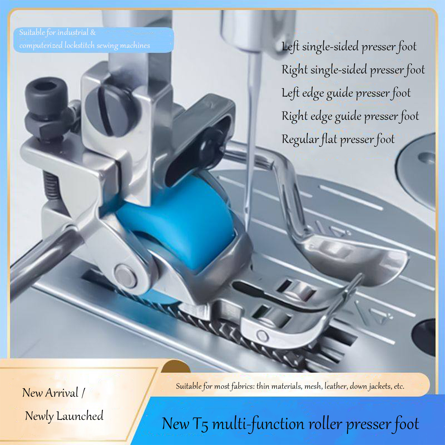 T5 3-Roller Left-Right Edge Gu - Textile Sewing Machines ulasan dan harga