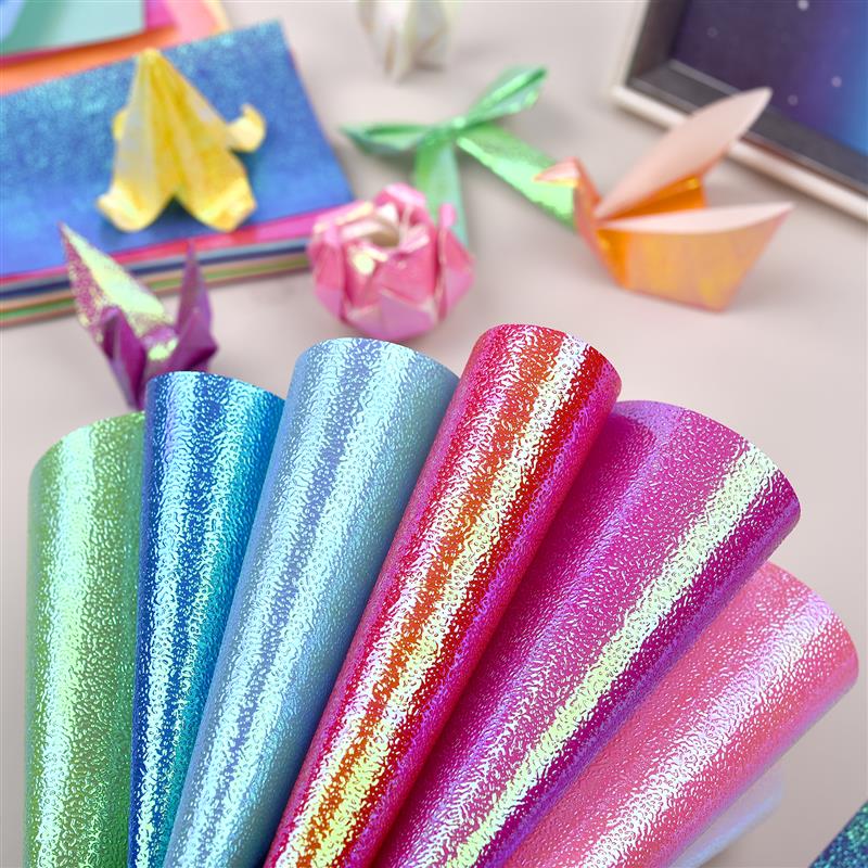 50pcs Glittering Origami Paper - Pattern Tissue Paper ulasan dan harga