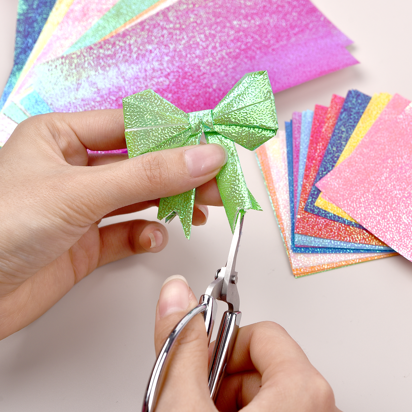50pcs Glittering Origami Paper - Pattern Tissue Paper ulasan dan harga