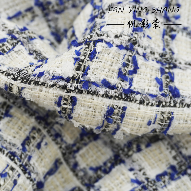 Blue Black Plaid Butterfly Gau - Sewing Tweed ulasan dan harga