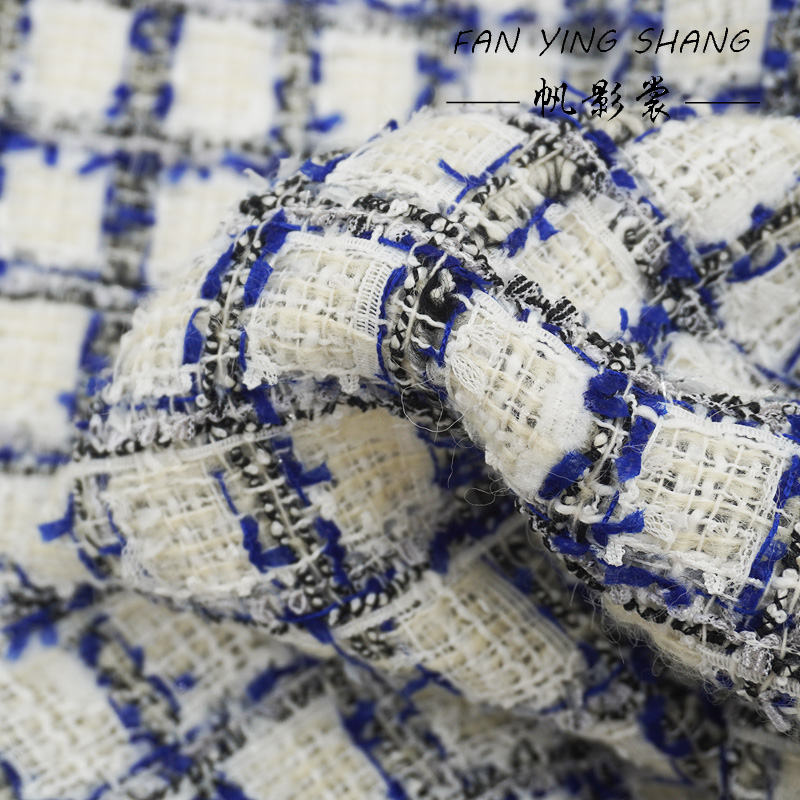 Blue Black Plaid Butterfly Gau - Sewing Tweed ulasan dan harga