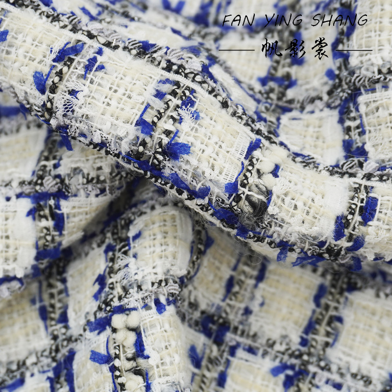 Blue Black Plaid Butterfly Gau - Sewing Tweed ulasan dan harga