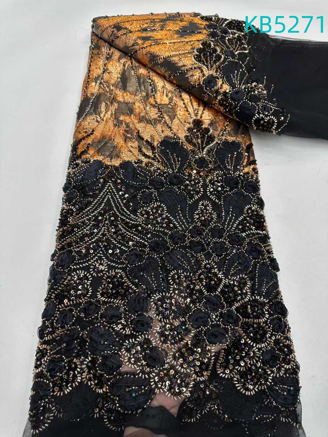 Nigerian Lace Fabric 5 Yards H - Sewing Velvet Fabric ulasan dan harga