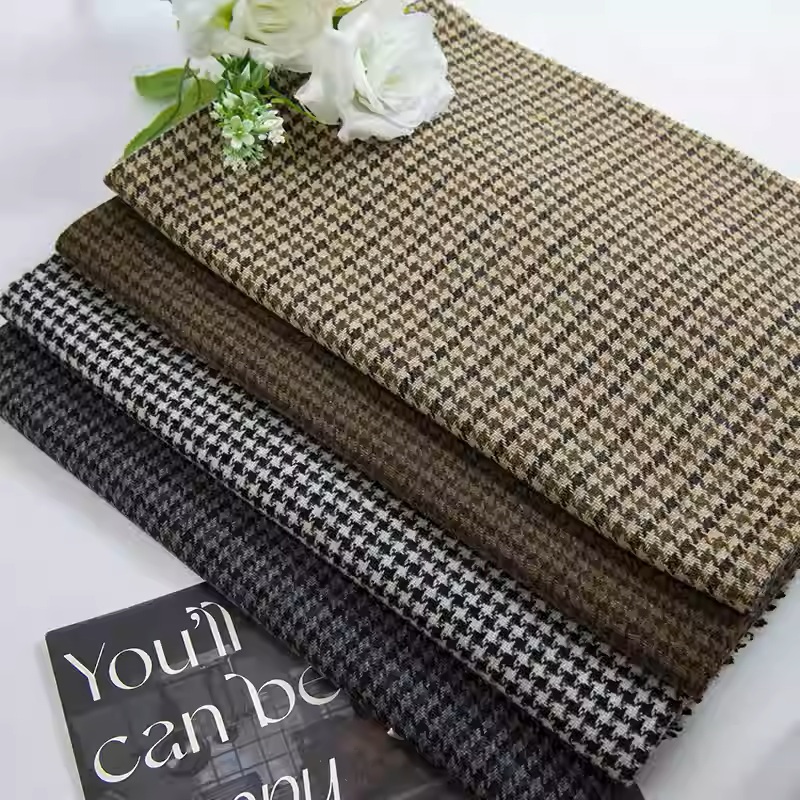 Light Coffee Small Houndstooth - Sewing Tweed ulasan dan harga