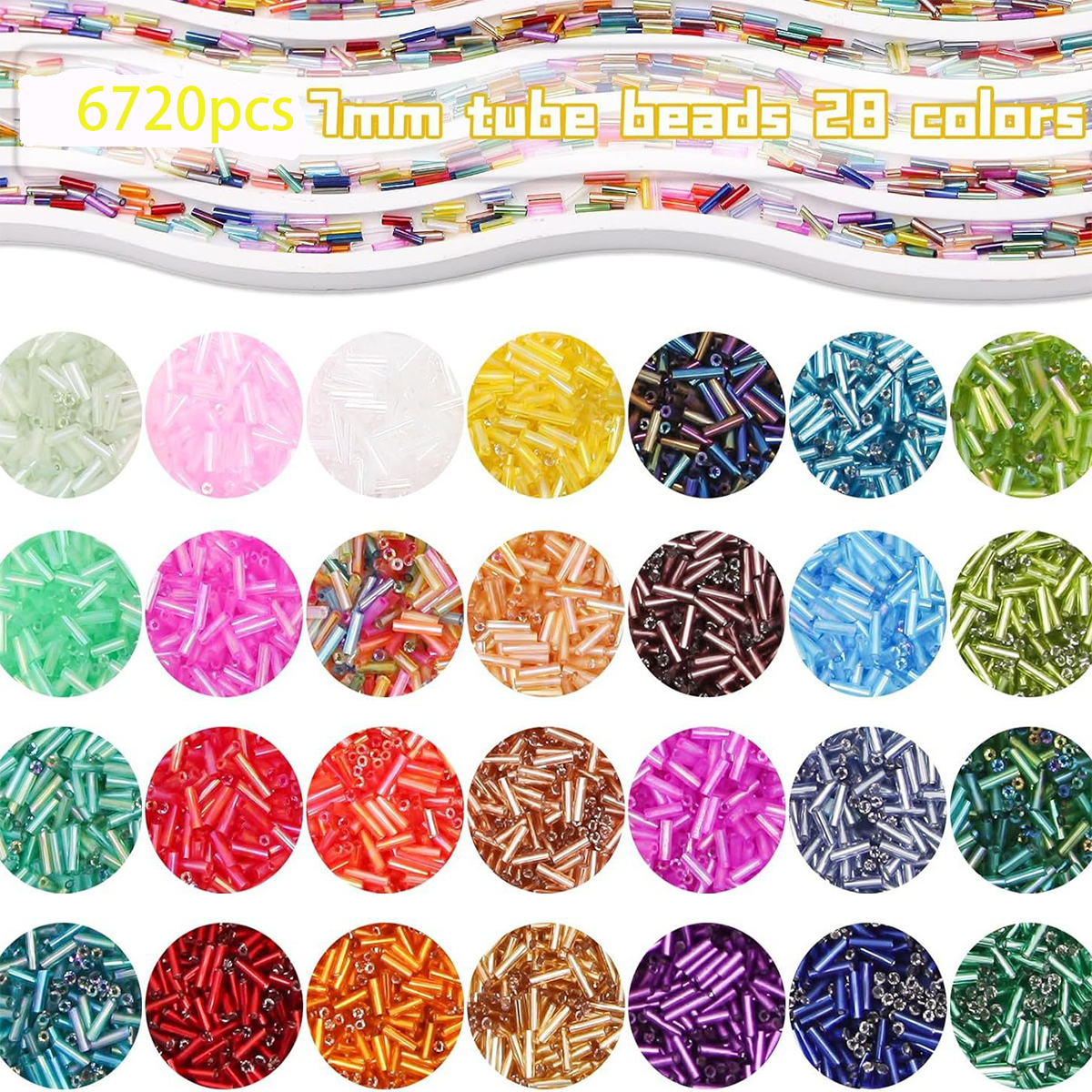 About 6720Pcs/Box 7mm 28 Color - Sewing Art ulasan dan harga