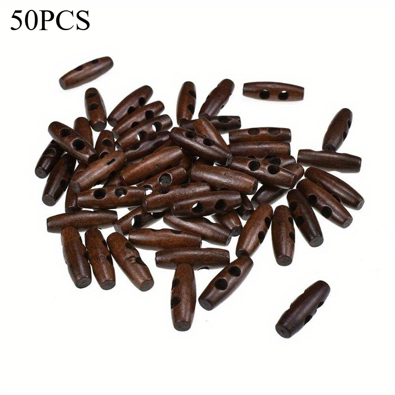 50pcs Recycled Wood Horn Toggl - Sewing Recycling ulasan dan harga
