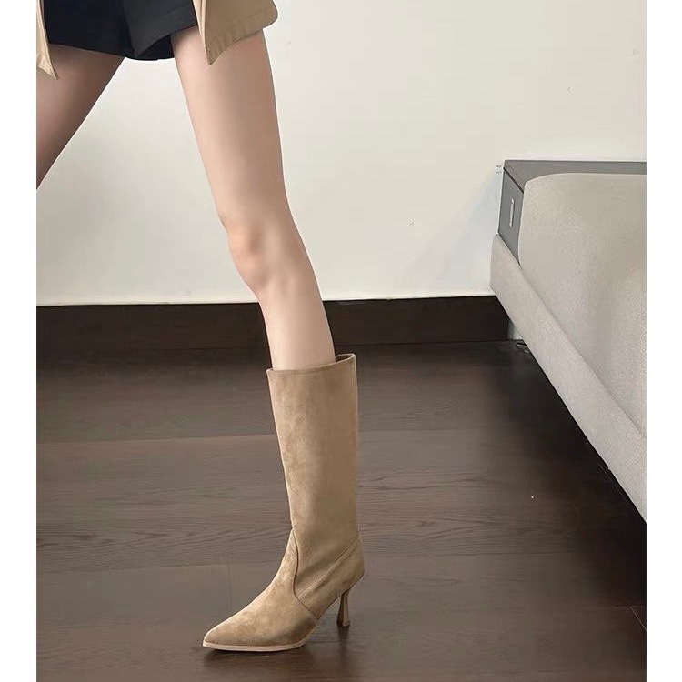 Cow Suede Mid-calf Modern Boot - Sewing Nylon ulasan dan harga