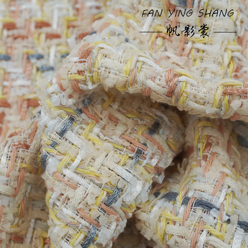 2026 New Fashion White Gray Or - Sewing Tweed Fabric ulasan dan harga