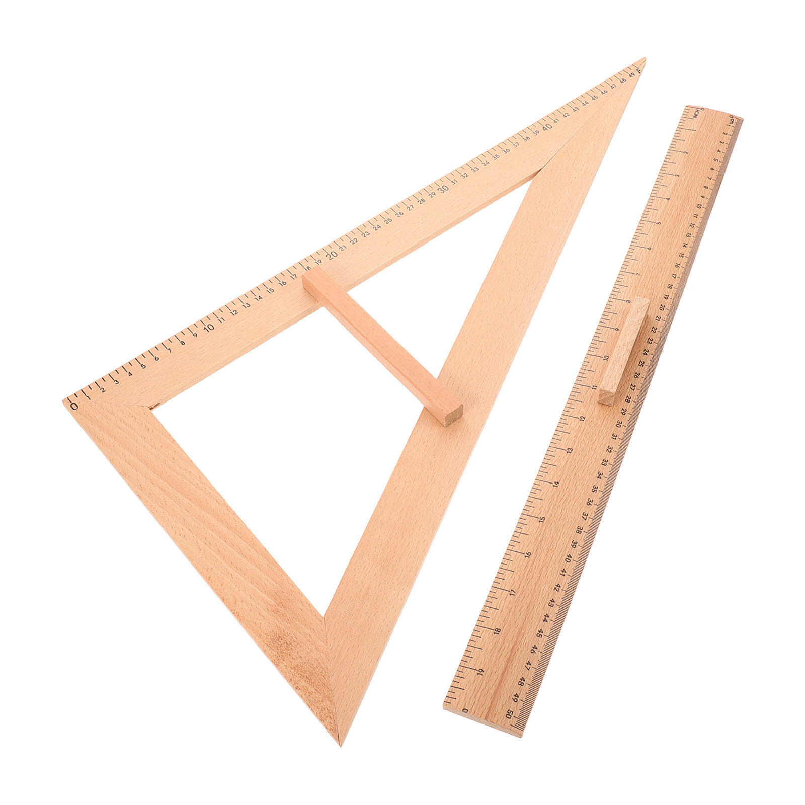2Pcs Solid Wood Measuring Rule - Sewing Art ulasan dan harga