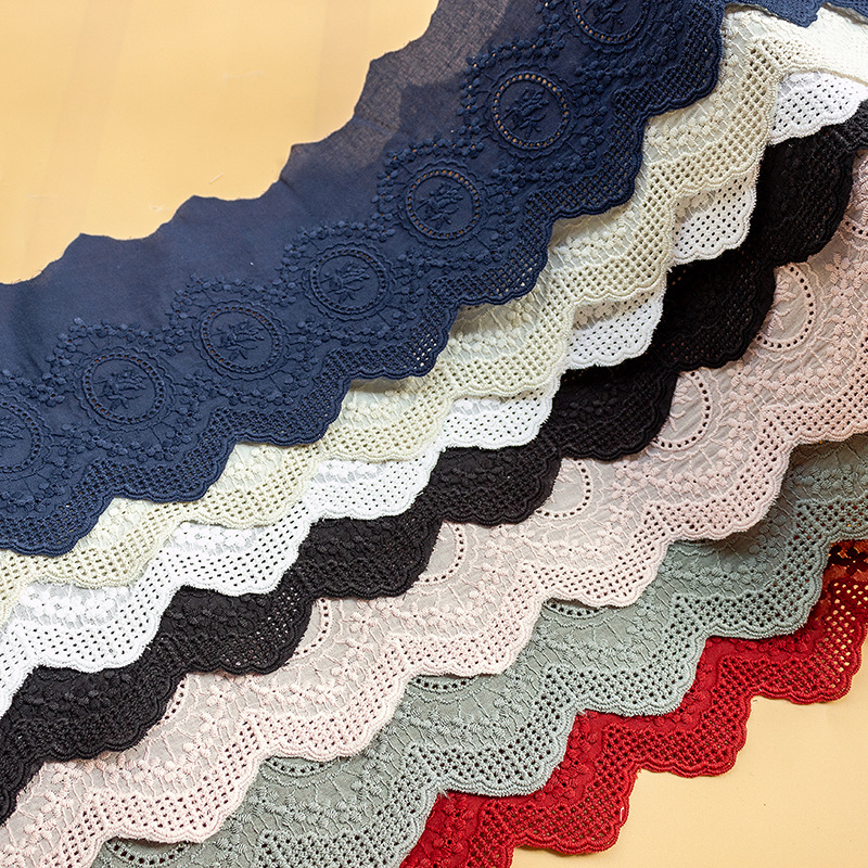 2Yards Colorful  Cotton Embroi - Sewing Net ulasan dan harga