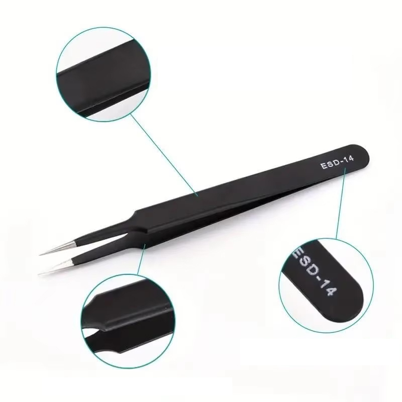 6pcs Precision ESD Tweezers St - Sewing Repair ulasan dan harga
