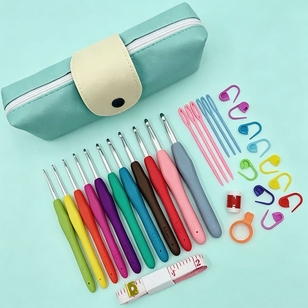 37pcs Crochet Hooks Kits with  - Textile Sewing Kit ulasan dan harga