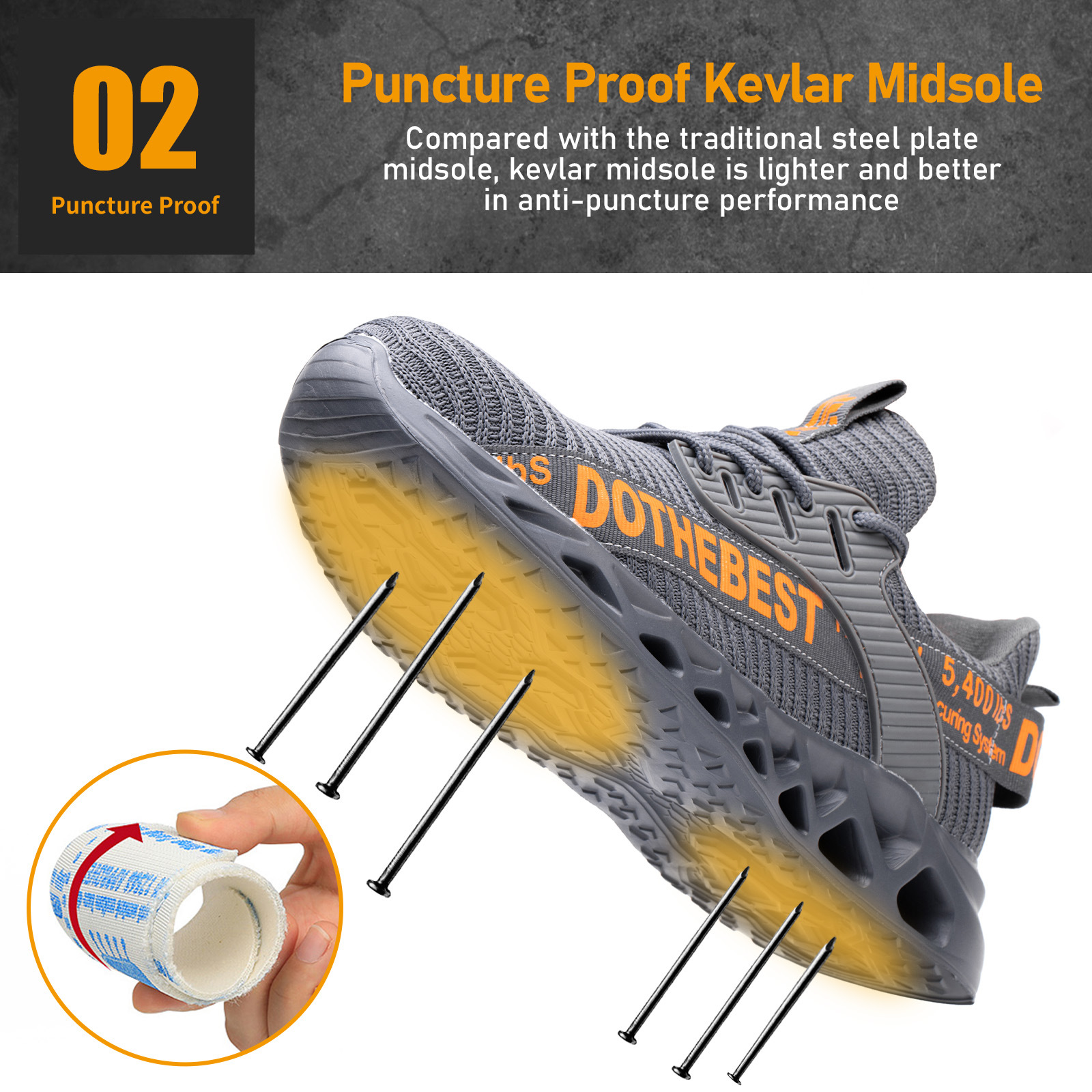 Steel Toe Safety Shoes for Men - Sewing Net ulasan dan harga