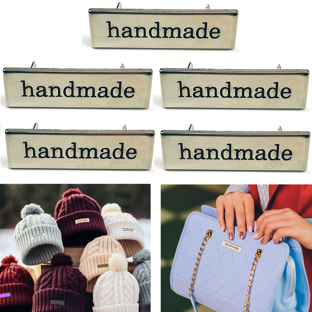 5Pcs Metal Handmade Tag Labels - Sewing Label ulasan dan harga
