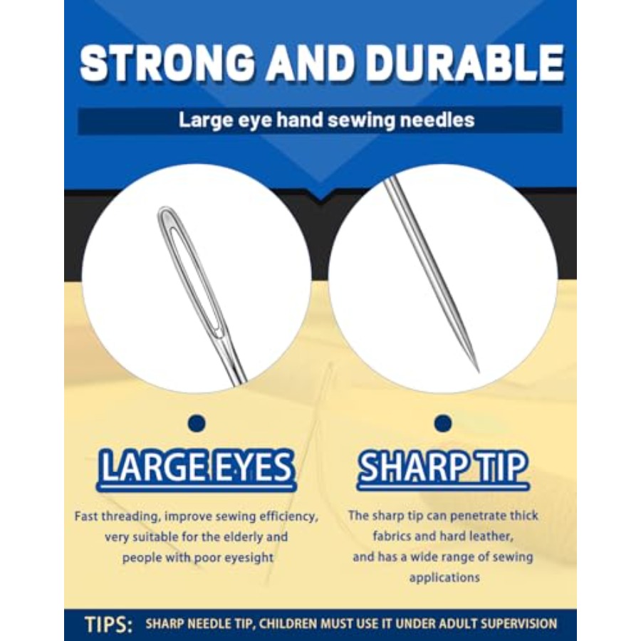 Large Eye Sewing Needles, 7 Si - Sewing Repair ulasan dan harga